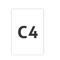 Briefumschlag DIN C4 (Lasche an der breiten Seite), haftklebend ohne Fenster, unbedruckt weiß