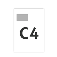 Briefumschlag DIN C4 (Lasche an der schmalen Seite), haftklebend mit Fenster, unbedruckt weiß