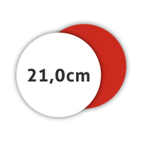 Flyer rund Durchmesser 21,0 cm, beidseitig bedruckt