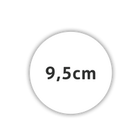 Flyer rund Durchmesser 9,5 cm, einseitig bedruckt