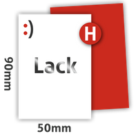 Visitenkarten hoch 5/5 farbig 50 x 90 mm mit beidseitig partieller UV-Lackierung <br>beidseitig bedruckt (CMYK 4-farbig + 1 HKS-Sonderfarbe)